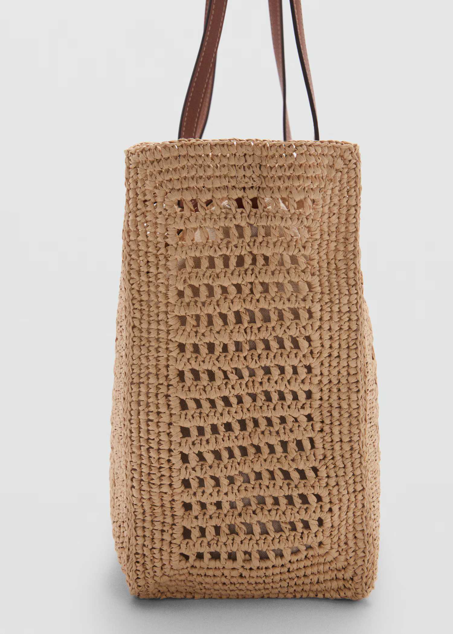 Natural fiber shopper bag | MANGO (US)