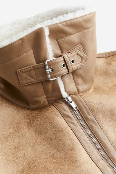 Teddy-fleece-lined Vest - Beige - Ladies | H&M US | H&M (US + CA)