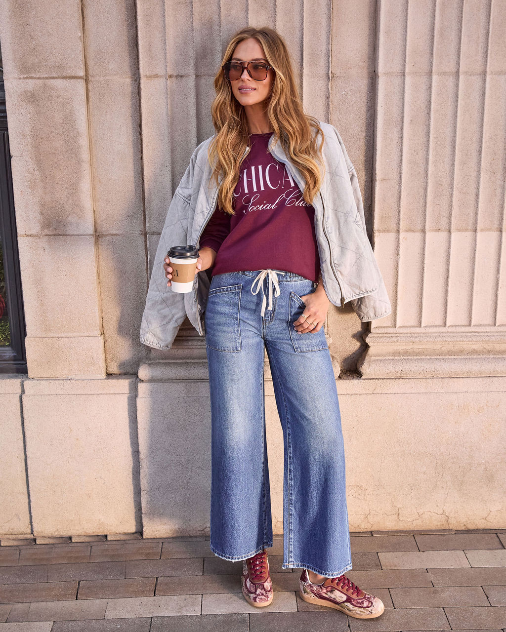 Tallie Rigid Drawstring Wide Leg Jeans | VICI