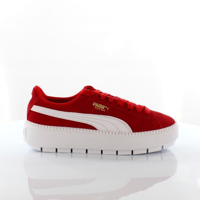 Details about   Puma Platform Trace MU Red Suede Low Lace Up Womens Trainers 367980 03 | eBay UK