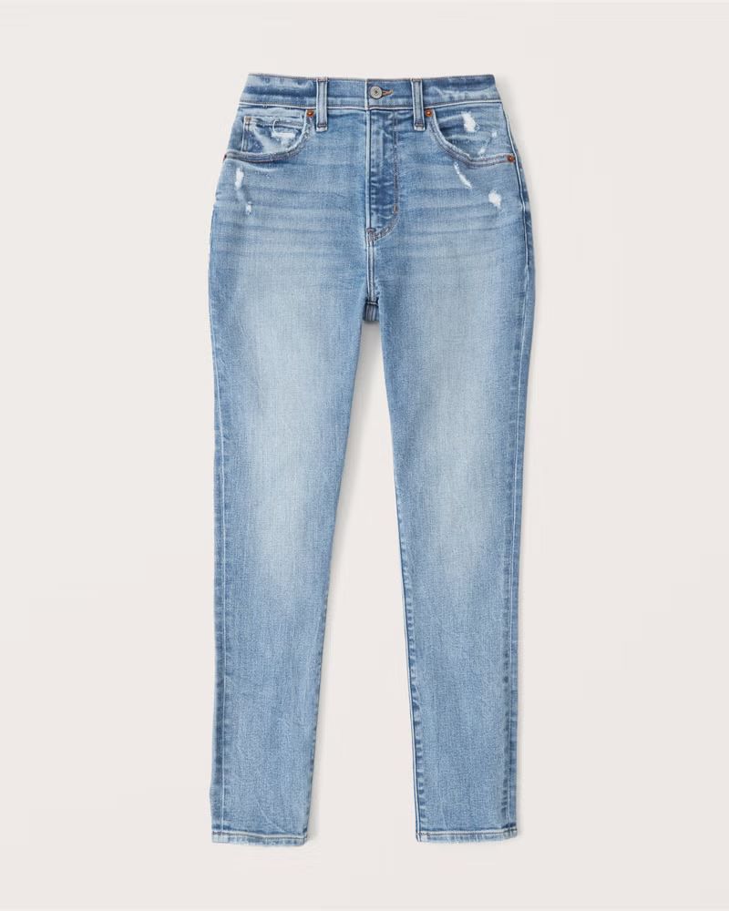 Women's Curve Love High Rise Super Skinny Ankle Jean | Women's | Abercrombie.com | Abercrombie & Fitch (US)