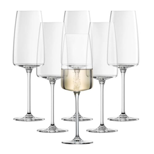 ZWIESEL GLAS Sensa Sparkling Wine Glass (Set of 6), Champagne Glasses with Effervescent Point, Dishwasher-Safe Tritan Crystal Glasses, Made in Germany (13 Ounce) | Amazon (US)