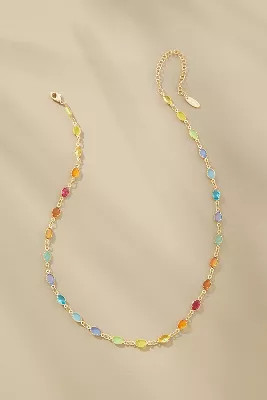 Infinity Glass Stone Necklace | Anthropologie (US)