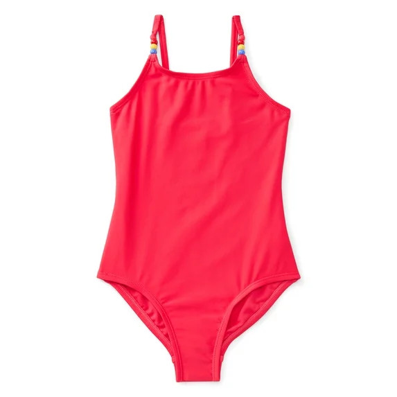 Wonder Nation Girls One Piece Swimsuit with UPF 50+, Sizes 4-18 & Plus | Walmart (US)