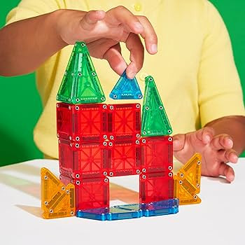 MAGNA-TILES microMAGS 26-Piece Travel Magnetic Construction Set \u2013 Bold Colors, The Original ... | Amazon (US)