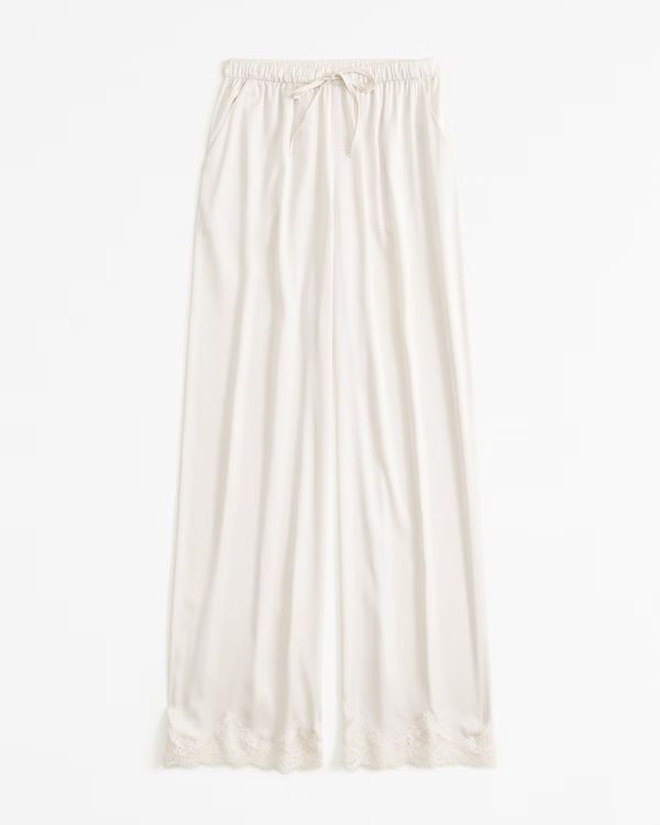 Women's Lace and Satin Sleep Pant | Women's The A&F Wedding Shop | Abercrombie.com | Abercrombie & Fitch (US)