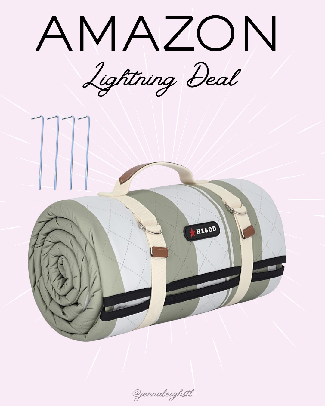 Amazon lightning deal on this extra large waterproof picnic blanket, 30% off and down to just $13. Perfect for picnics, sports games, beach days, camping, and all the summer adventures. 

 #LTKSeasonal #LTKActive #LTKSaleAlert