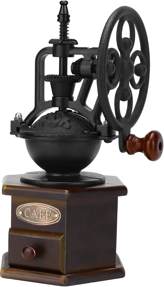IMAVO Manual Coffee Grinder, Wooden Coffee Bean Grinder with Cast Iron Hand Crank, Antique Design... | Amazon (US)