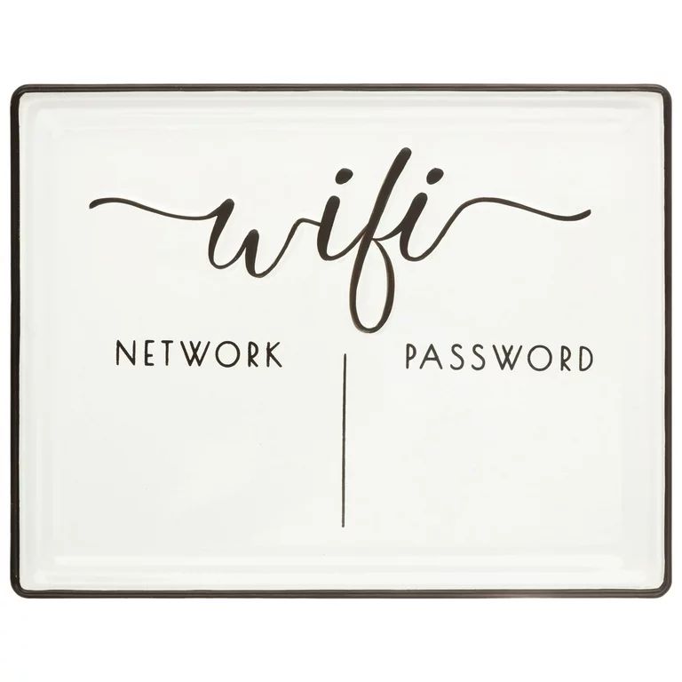Better Homes & Gardens White Enamel Tabletop Dry Erase Wifi Password Sign, 7"x9" | Walmart (US)