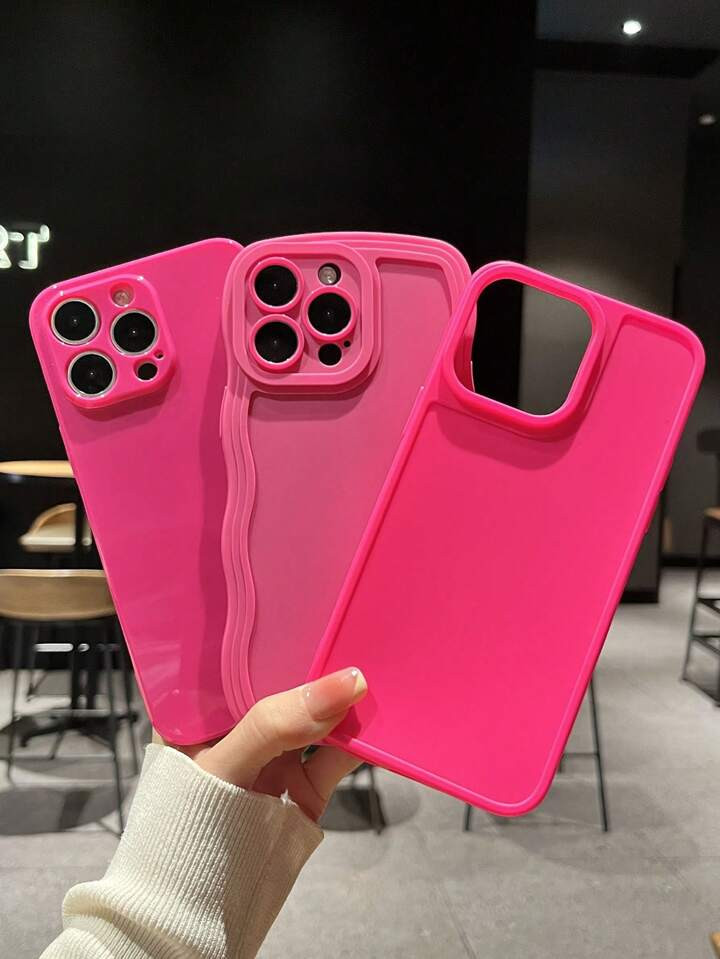 3pcs Solid Color Phone Case | SHEIN