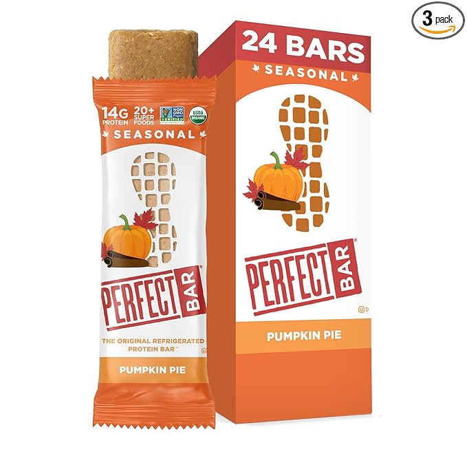 Perfect Bar, Pumpkin Pie Protein Bar, High Protein, Organic, Gluten Free, Soy Free, Non GMO, No S... | Amazon (US)
