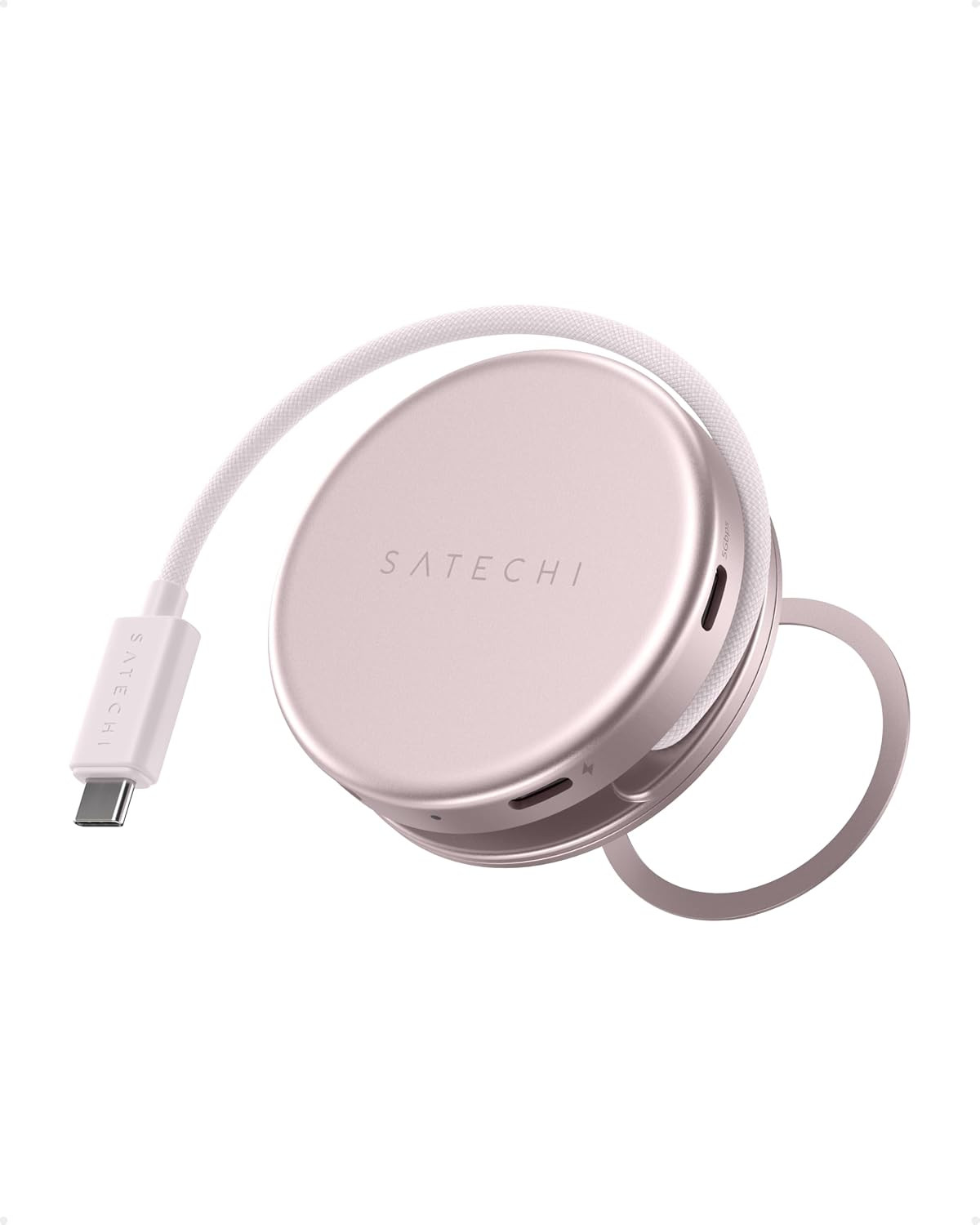 SATECHI OntheGo 5-in-1 Magnetischer USB-C Hub, 60W PD, 4K HDMI, Blush | Amazon (DE)