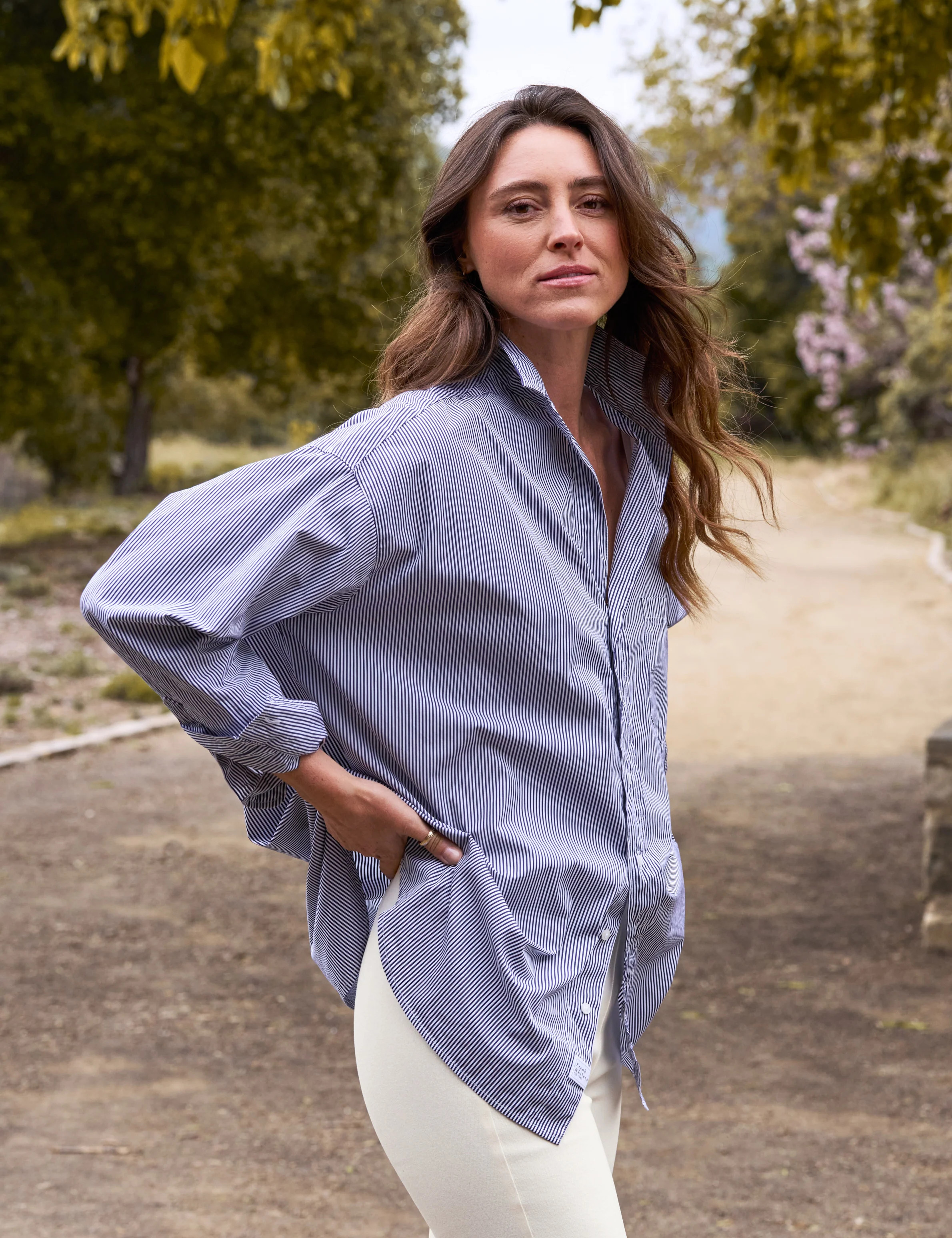 SHIRLEY Navy Stripe, Superluxe | Frank & Eileen