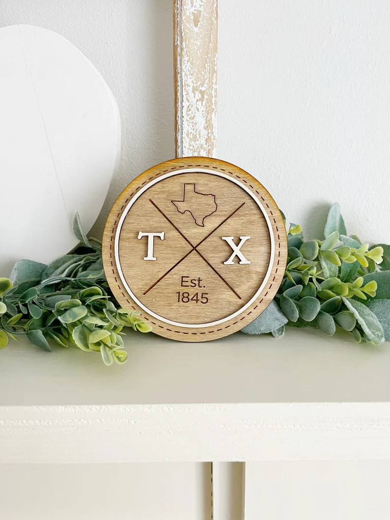 Texas sign, Texas tiered tray, floral tiered tray, spring sign | Etsy (US)