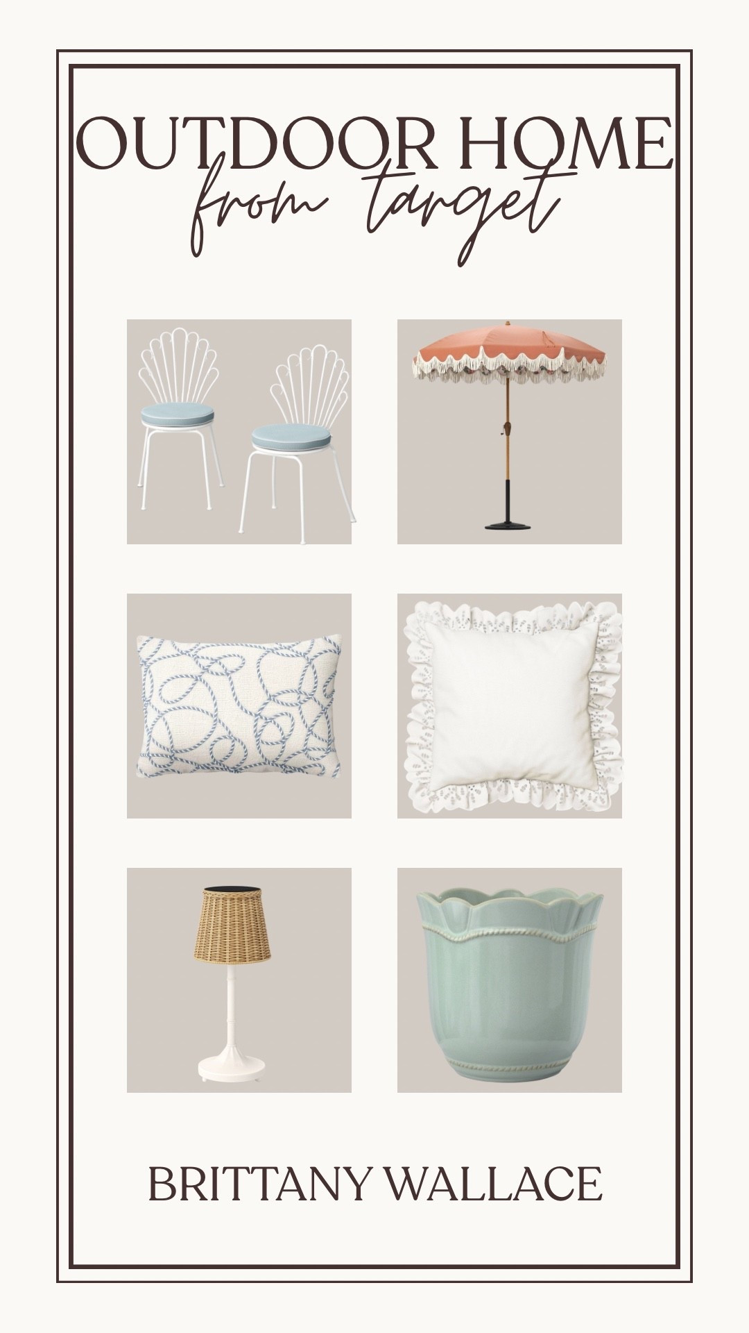 Outdoor home decor from Target!!
patio furniture, outdoor living, outdoor pillows, table lamp, umbrella

#LTKHome #LTKSeasonal