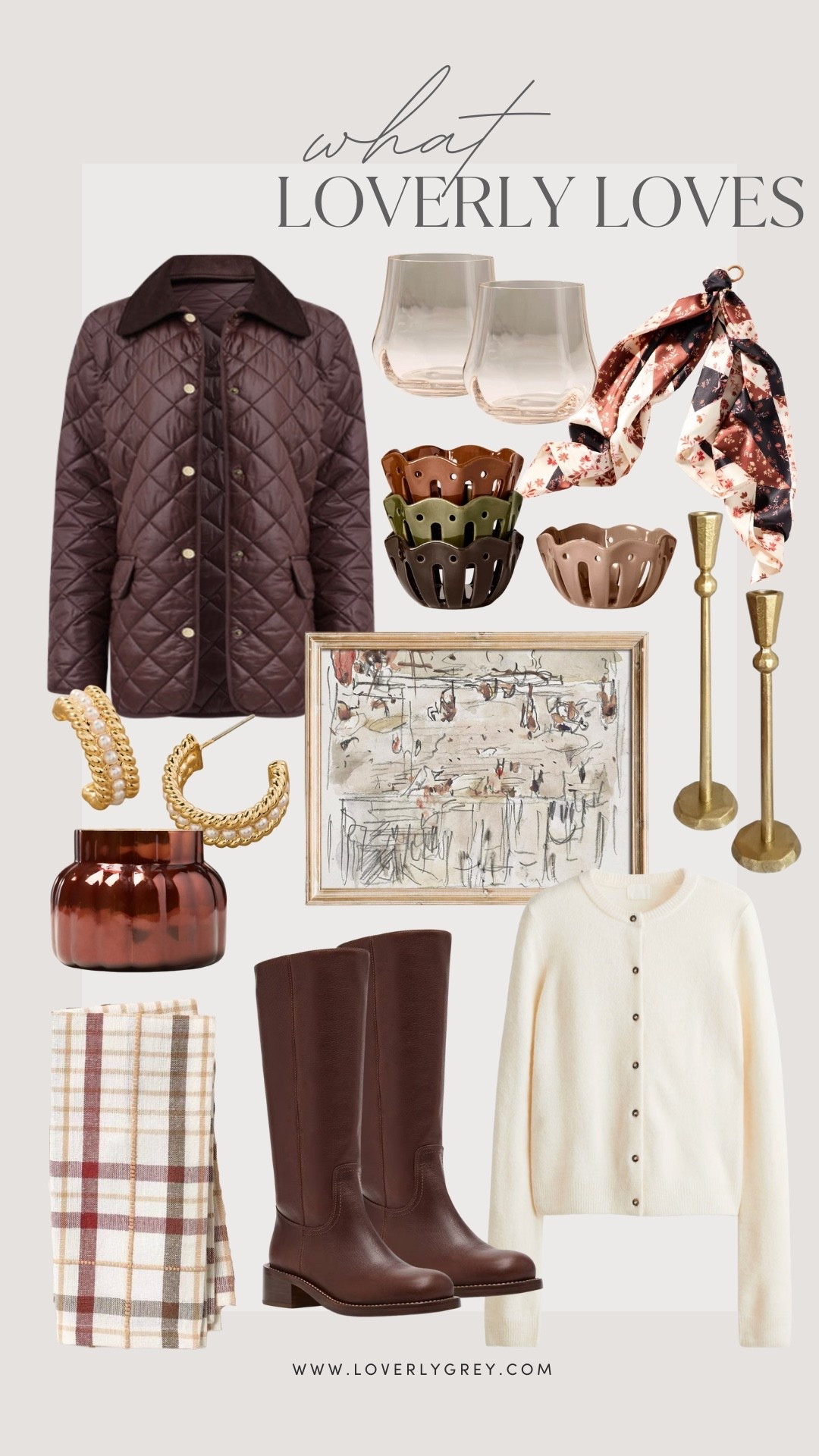 A roundup of pretty fall favorites - from a cozy quilted jacket and classic sweater to warm-toned fall decor pieces, all in the rich, seasonal colors we love! These are perfect updates to refresh your home & closet for fall!

Loverly Grey, fall favorites, quilted jacket, fall sweater, fall decor, fall colors, Amazon, Loft, scarf

#LTKHome #LTKStyleTip #LTKSeasonal