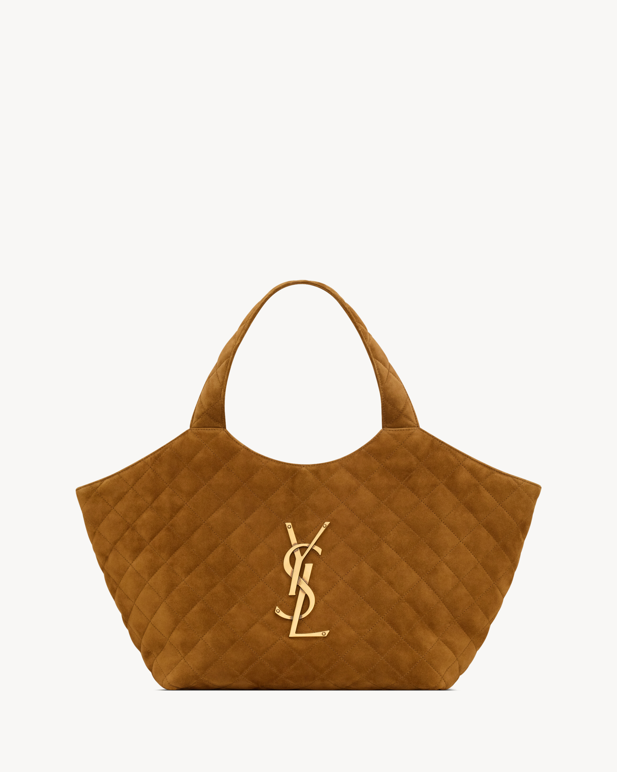 Saint Laurent Icare Medium In Quilted Suede - Amber - Women - One Size | Saint Laurent Inc. (Global)