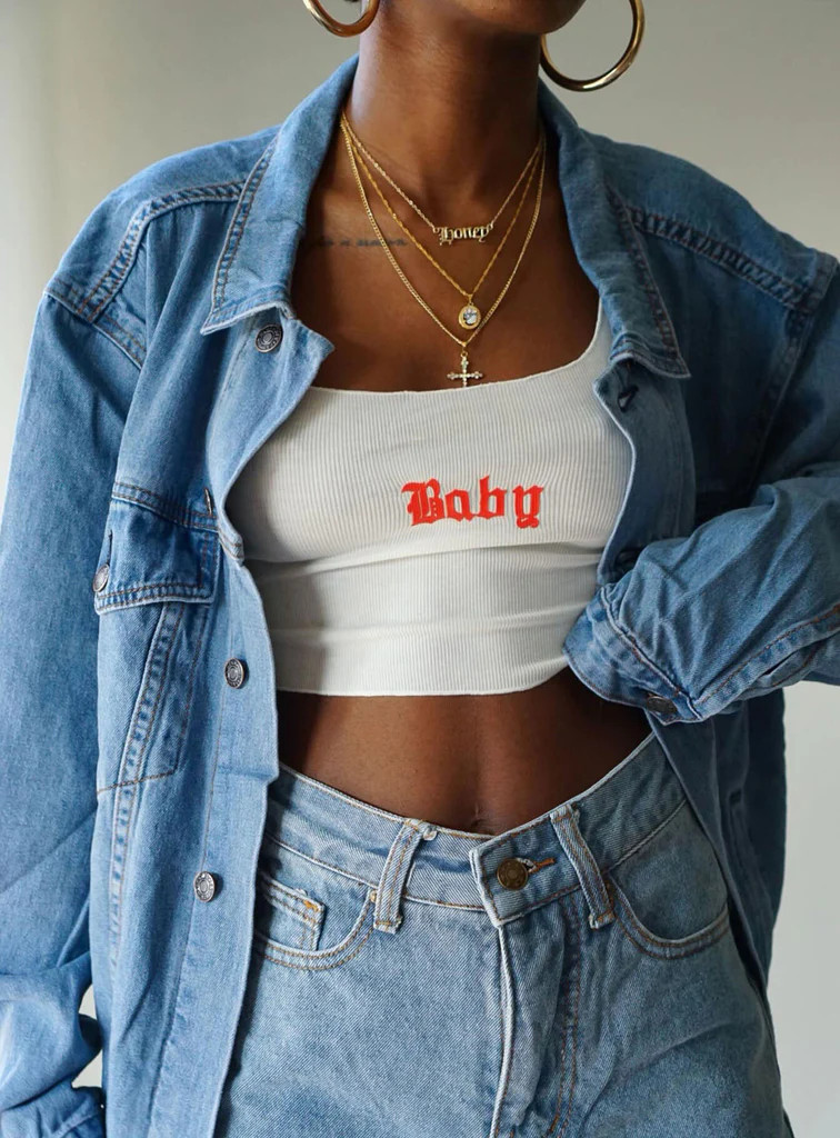 Western Denim Jacket Pale Blue | Princess Polly US