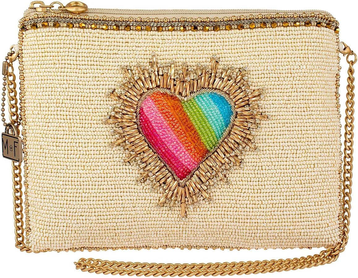 Mary Frances Love Affair; Affection Beaded Heart Burst Mini Handbag, Crossbody Bag for Women, Han... | Amazon (US)