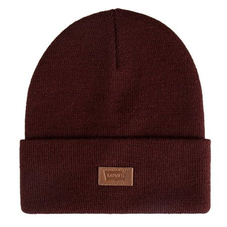 Levi s Men s All Season Leather Logo Patch Beanie Hat | Walmart (US)