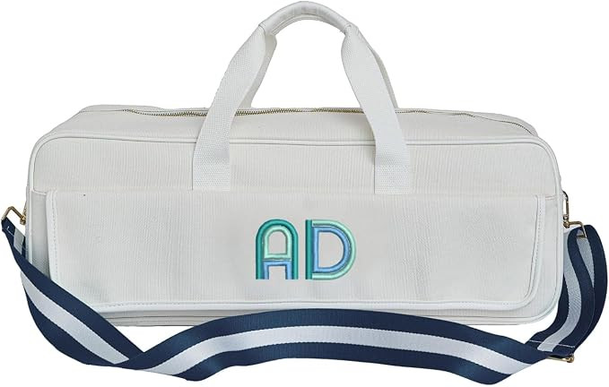 Mahjong Bag for Mahjong Set, Racks & Mat, Canvas Mahjong Carrying Case with Zipper Pockets & Cros... | Amazon (US)