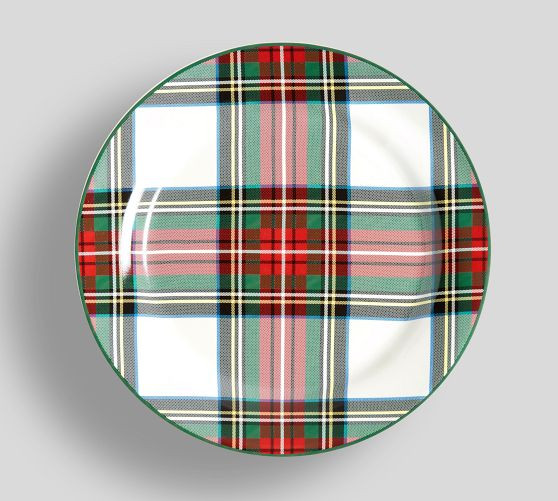 Stewart Plaid Stoneware Salad Plates - Set of 4 | Pottery Barn (US)