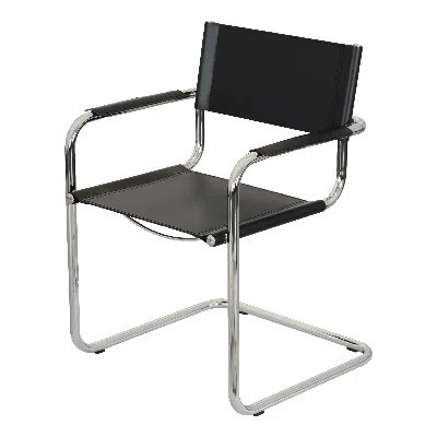 Mart Stam Cantilever Armchair Arm Chair w/ Chrome-Plated Steel Frame (Various Bonded Leather Colors) | Wayfair North America