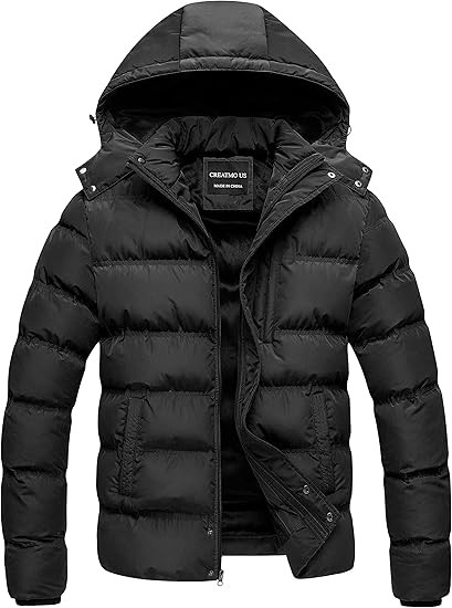 CREATMO US Men's Puffer Jacket Waterproof Winter Parka jacket Warm Thicken Ski Coat | Amazon (US)