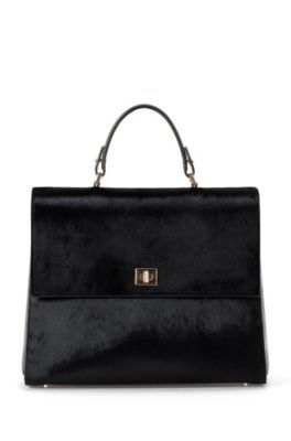 Hugo Boss Bespoke T.Handle M-P Top Handle Bag, Detachable Shoulder Strap One Size Black | Hugo Boss (US)