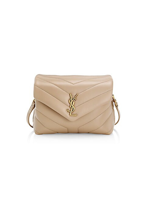 Saint Laurent Women's Mini Loulou Matelassé Leather Crossbody Bag - Dark Beige | Saks Fifth Avenue