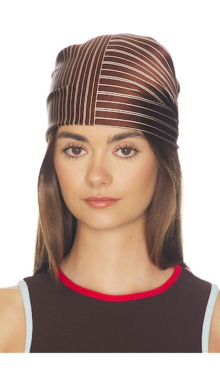 Gia Scarf in Brown Stripe | Revolve Clothing (Global)
