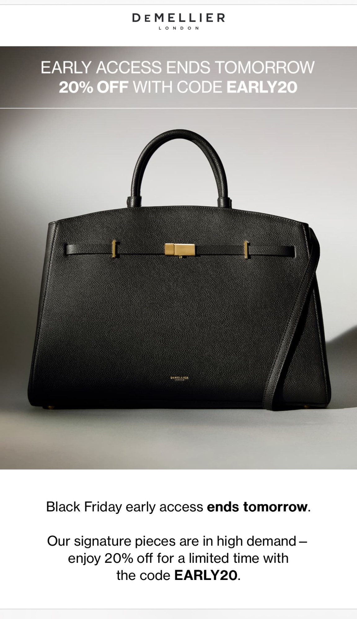 Such a great black friday offer from DeMellier 

#LTKluxury #LTKgiftguide #LTKCyberWeek