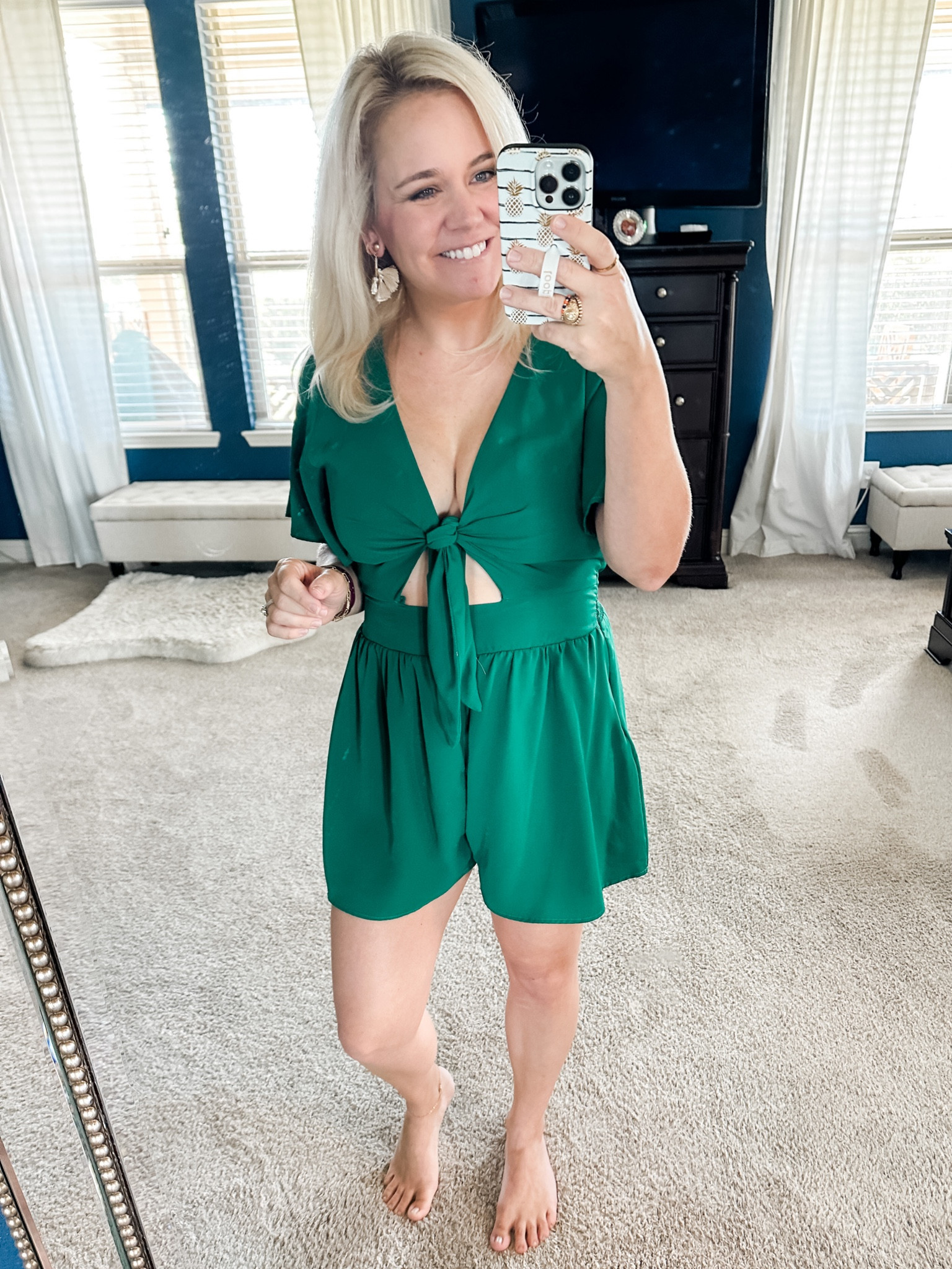LOVED wearing this romper for date night last weekend! Super comfy and flattering. 🤍 

#LTKstyletip #LTKfindsunder100 #LTKfindsunder50