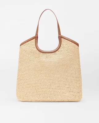 Camel Large Crochet Georgica Tote | MZ Wallace