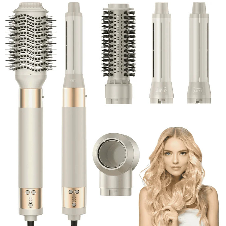 RACCOMB 5-in-1 Hot Air Styler, Hair Dryer & Styler with Negative Ion Technology, Frizz-Free Hair ... | Walmart (US)