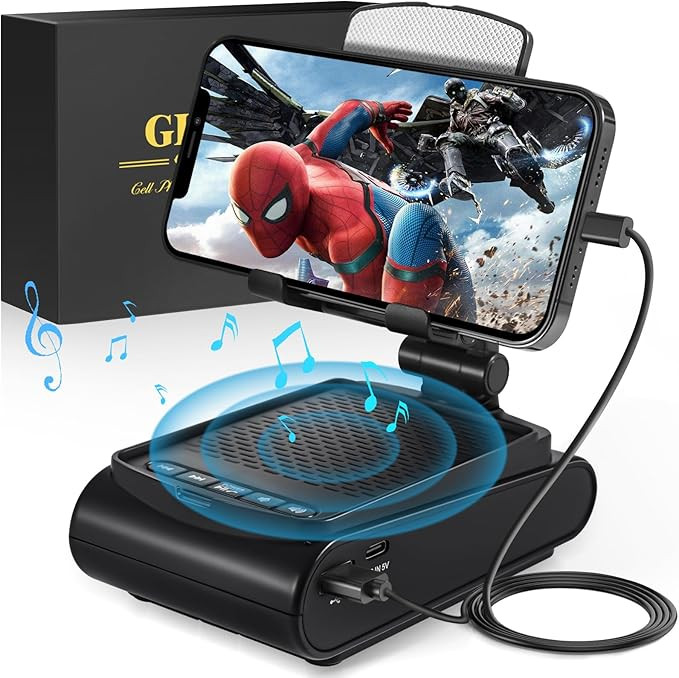 Gifts for Men, Cell Phone Stand with Wireless Bluetooth Speaker, White Elephant Gifts for Adults,... | Amazon (US)