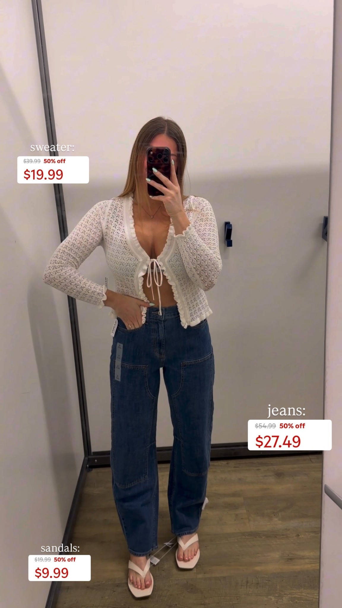 old navy spring finds 50% off!! wearing a small in the top, I would stick with my normal size. They just did not have it at the store. Jeans fit true to size.  

#LTKootd #LTKSaleAlert #LTKSeasonal