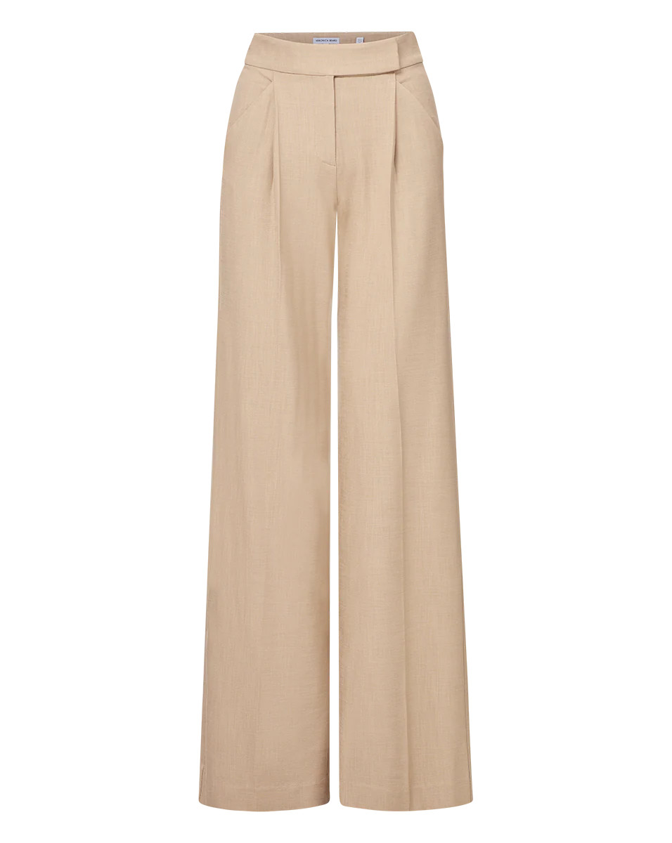 Marbeau Trouser Pant in Stone Khaki | Veronica Beard | Veronica Beard