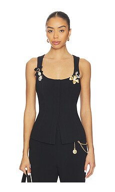 Cinq a Sept Aliana Vest in Black from Revolve.com | Revolve Clothing (Global)