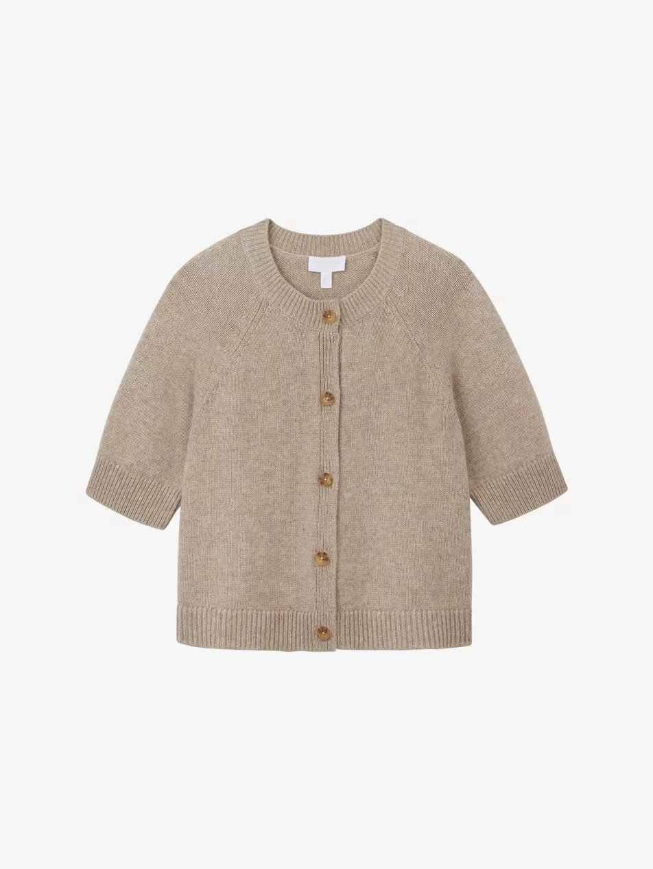 Short-Sleeved Cropped Wool-Blend Cardigan | Selfridges