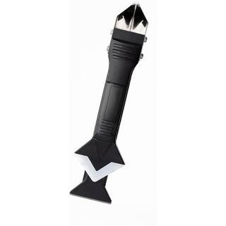 3-in-1 Silicone Caulking Tool with Stainless Steel Scraper and Ergonomic Grip for Sealant Finishing and Removal | The Home Depot