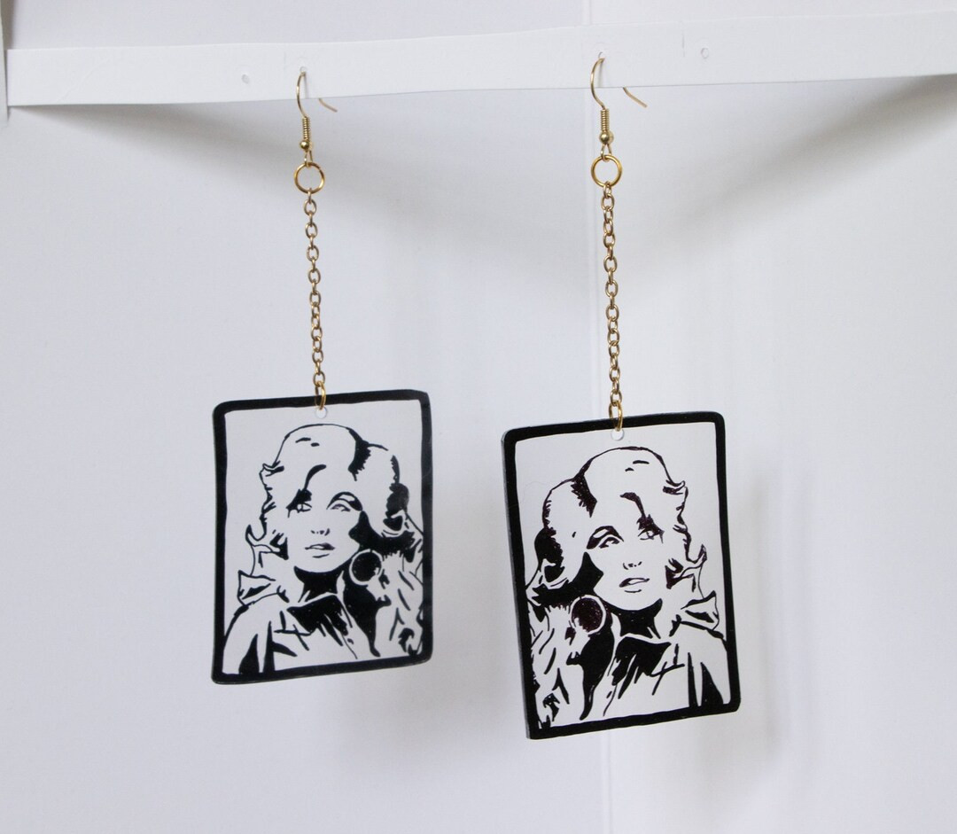 Dolly Parton Drop Chain Earrings - Etsy | Etsy (US)