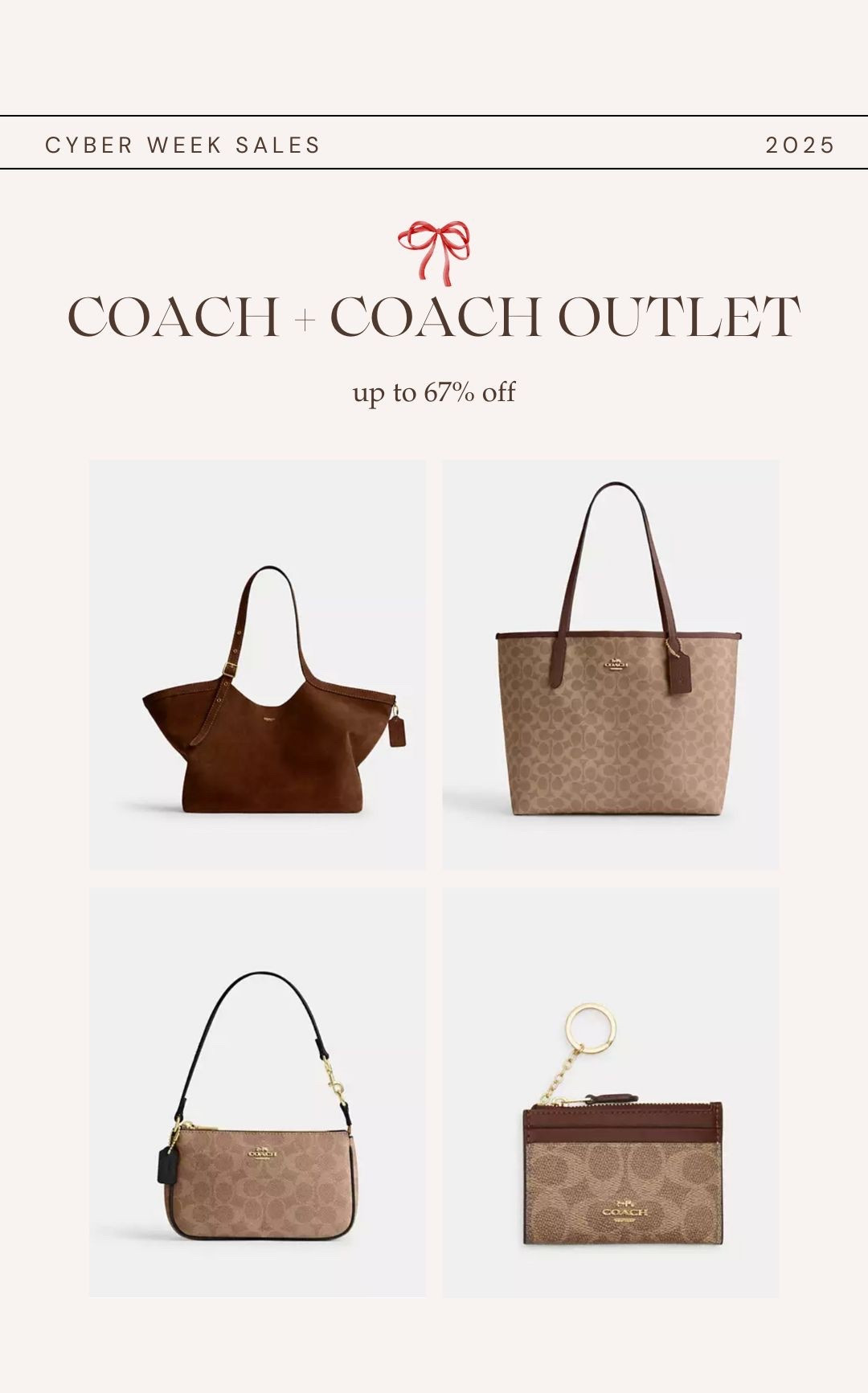[11/28/25] coach on sale! Timeless bags 🤎 

#LTKCyberWeek #LTKGiftGuide #LTKHoliday