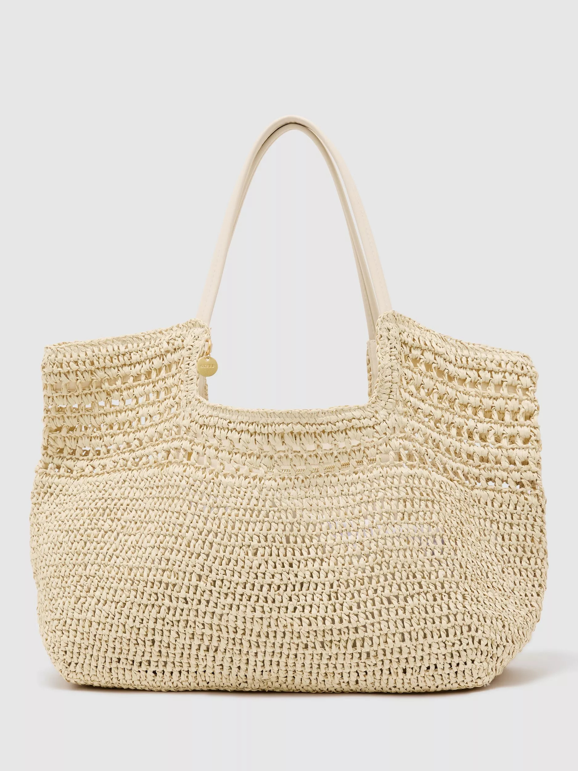 Reiss Evelyn Raffia Tote Bag, Natural | John Lewis (UK)