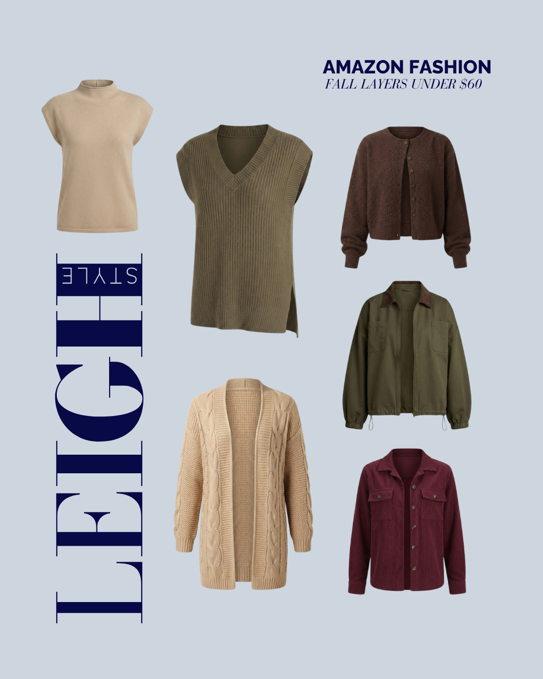 Stay warm and stylish this season with cozy, budget-friendly fall layers under $60. 

#AmazonFashion #FallLayers #AffordableFashion #SweaterWeather #FallStyle #LeighStyle #OutfitInspo 

 #LTKootd #LTKSeasonal #LTKTravel