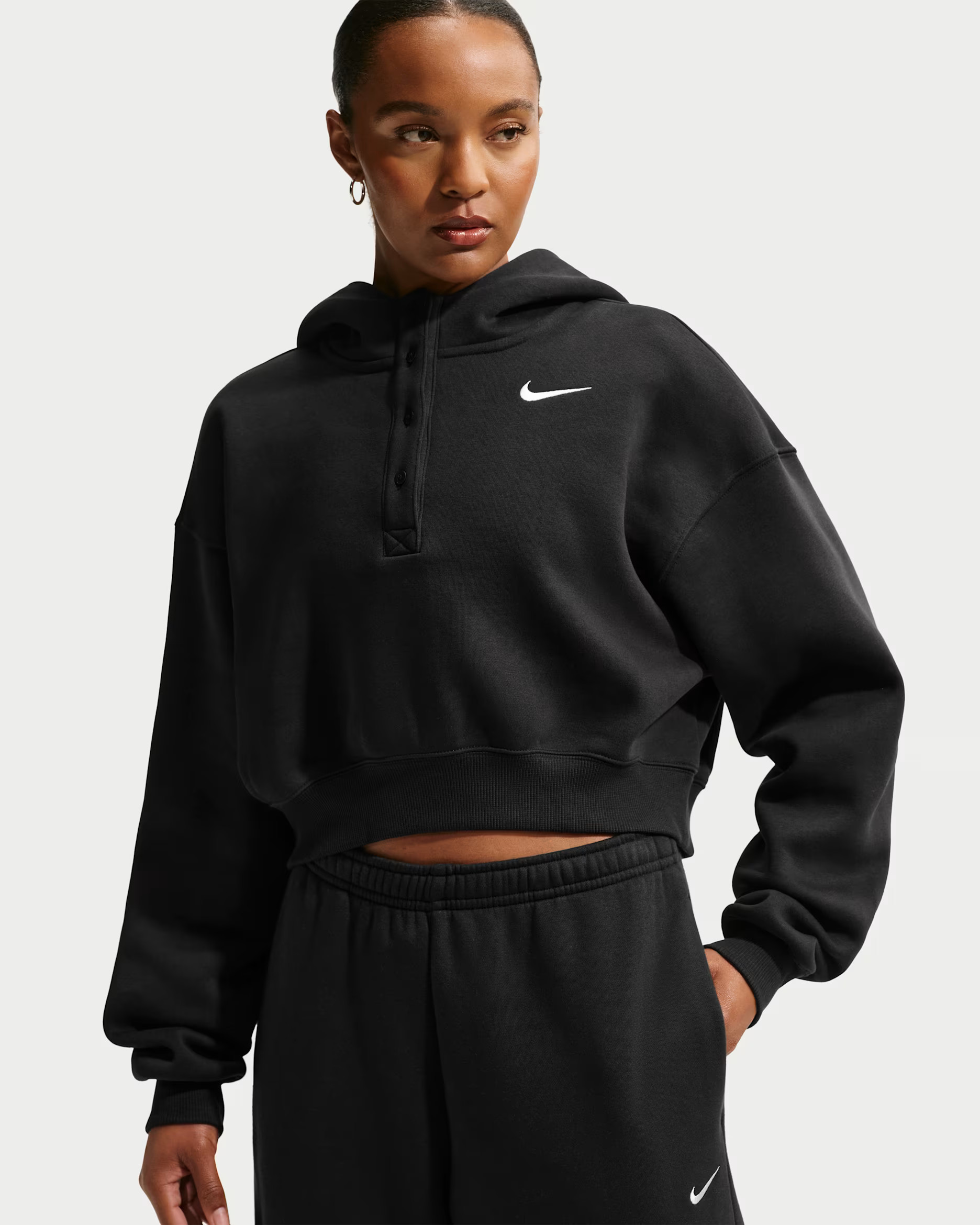 Nike Sportswear Phoenix Fleece Women's Oversized Cropped Henley Hoodie | Nike (US)