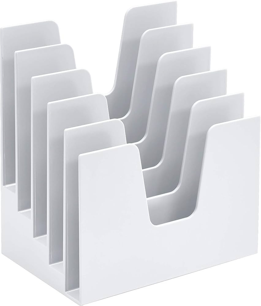 Acrimet Incline Desk File Sorter Step 5 Sections Heavy Duty (White Color) | Amazon (US)