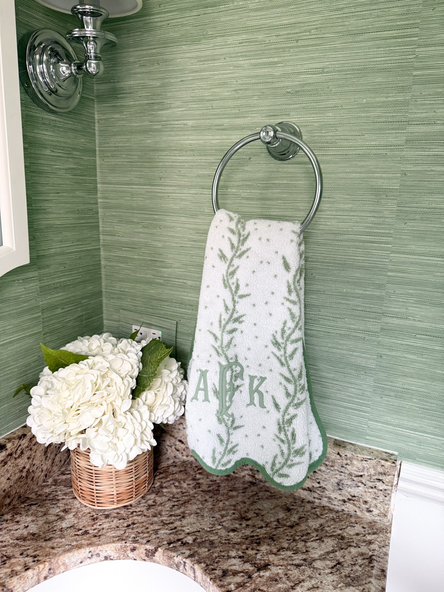 New hand towels in my green powder bathroom 

#LTKHome #LTKFindsUnder100