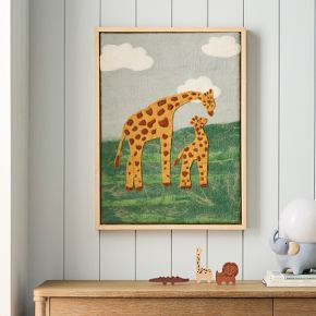 Giraffe Family Framed Felt Wall Art | West Elm (US)