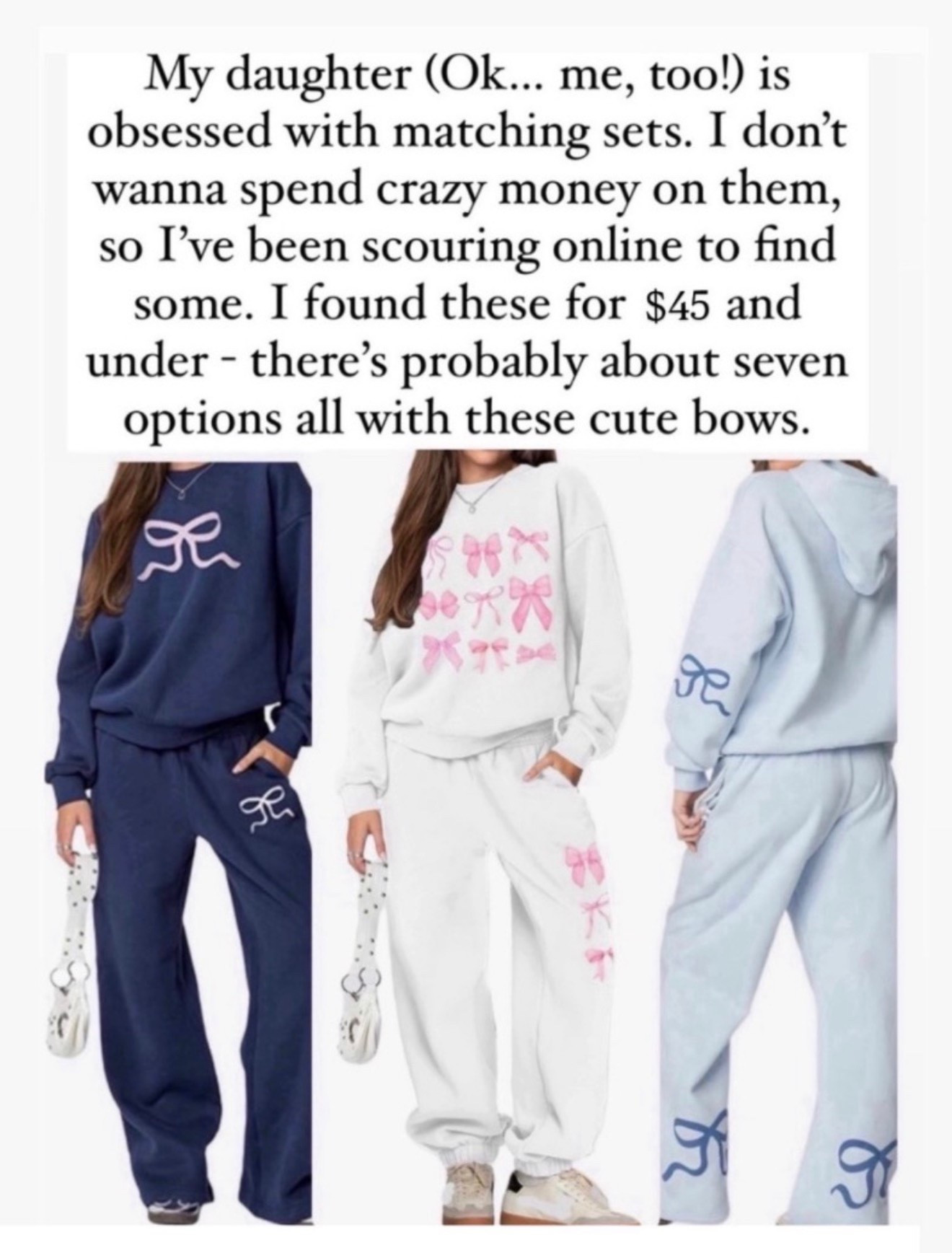 These sweat sets are so cute for girls!! Love these!!!